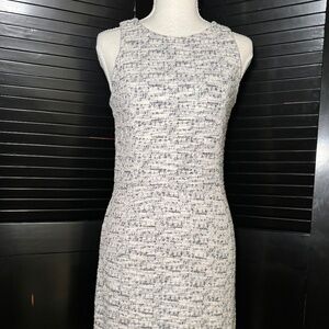 LOFT Black & White Tweed Sheath Dress – Size 2 – NWT